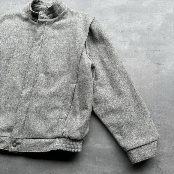 Vintage Hunt Club Wool Bomber Jacket Men’s XL – Made in USA – Gray Wool Blend - Picture 7 of 16